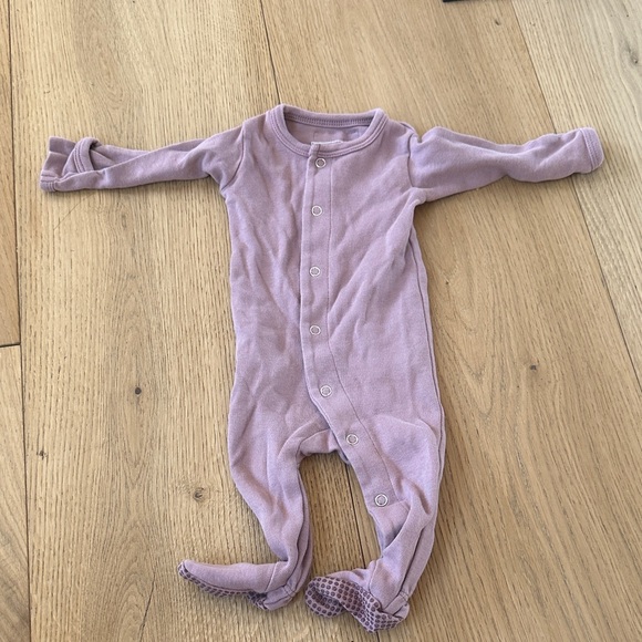 L'ovedbaby Mauve Kids One Piece Footie 0/3m purple - Picture 1 of 2